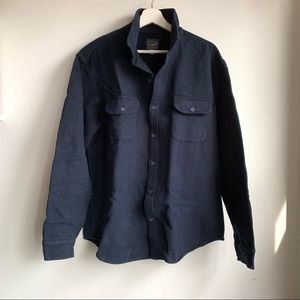 J crew wool navy blue button down size XL EUC